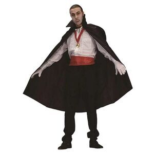 RG Costumes 75051 Black Polyester Costume Cape - 45” Halloween Costume Dress Up